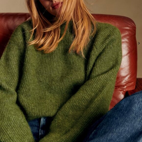 Sezane Otis Jumper Autumn Green - Size M - Picture 3 of 11